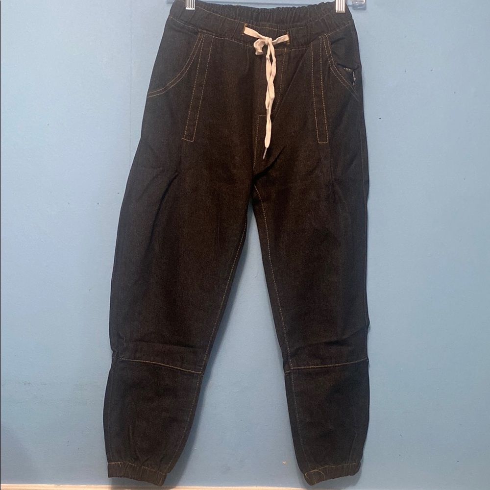 Black Jogger Pants with Drawstring